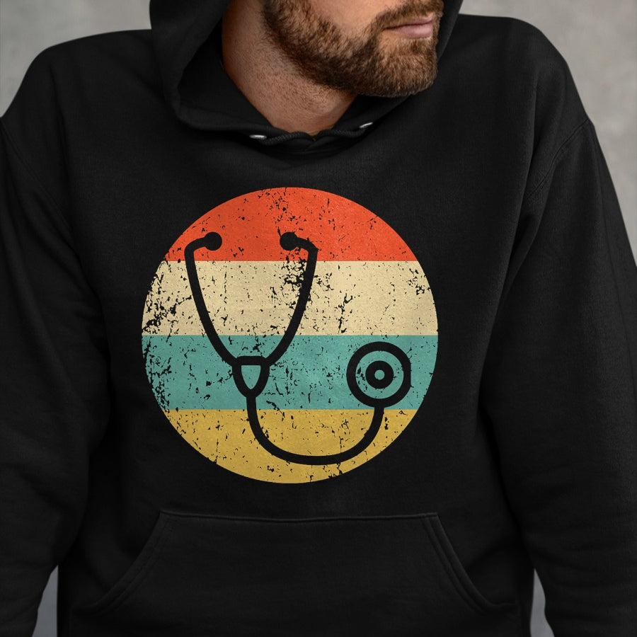 Best Doctor Shirt, Funny Doctor UnisexT-Shirt/Hoodie/Sweatshirt HLT00 - Doctor Nurse Vintage Retro Stethoscope T-Shirt