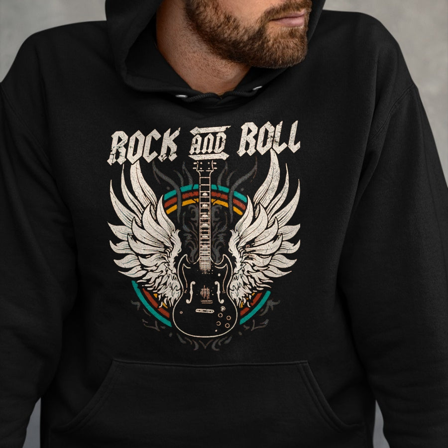 Guitar Lover Shirt, Funny Guitar UnisexT-Shirt/Hoodie/Sweatshirt HLT00 - Rock and Roll Guitar Vintage Rock Music T-Shirt, Men, Black, Large
