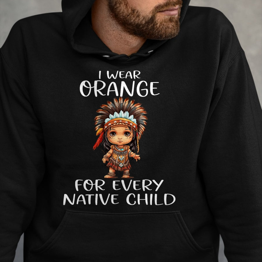 Native American T-Shirts, Vintage Native American Unisex T-Shirt/Hoodie/Sweatshirt HLT00 - Wear orange for every American native child Indian Pride (1)