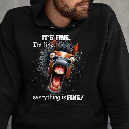 Best Horse Lover Shirt , Funny Horse UnisexT-Shirt/Hoodie/Sweatshirt HLT00 - Funny Horse It_s Fine I_m Fine Everything Is Fine T-Shirt