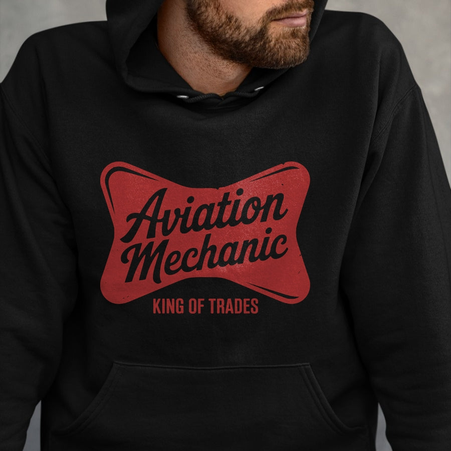 Best Mechanic Life Shirt, Funny Mechanic UnisexT-Shirt/Hoodie/Sweatshirt HLT00 - Aviation Mechanic King of Trades, Aircraft Plane Maintenance Long Sleeve T-Shirt