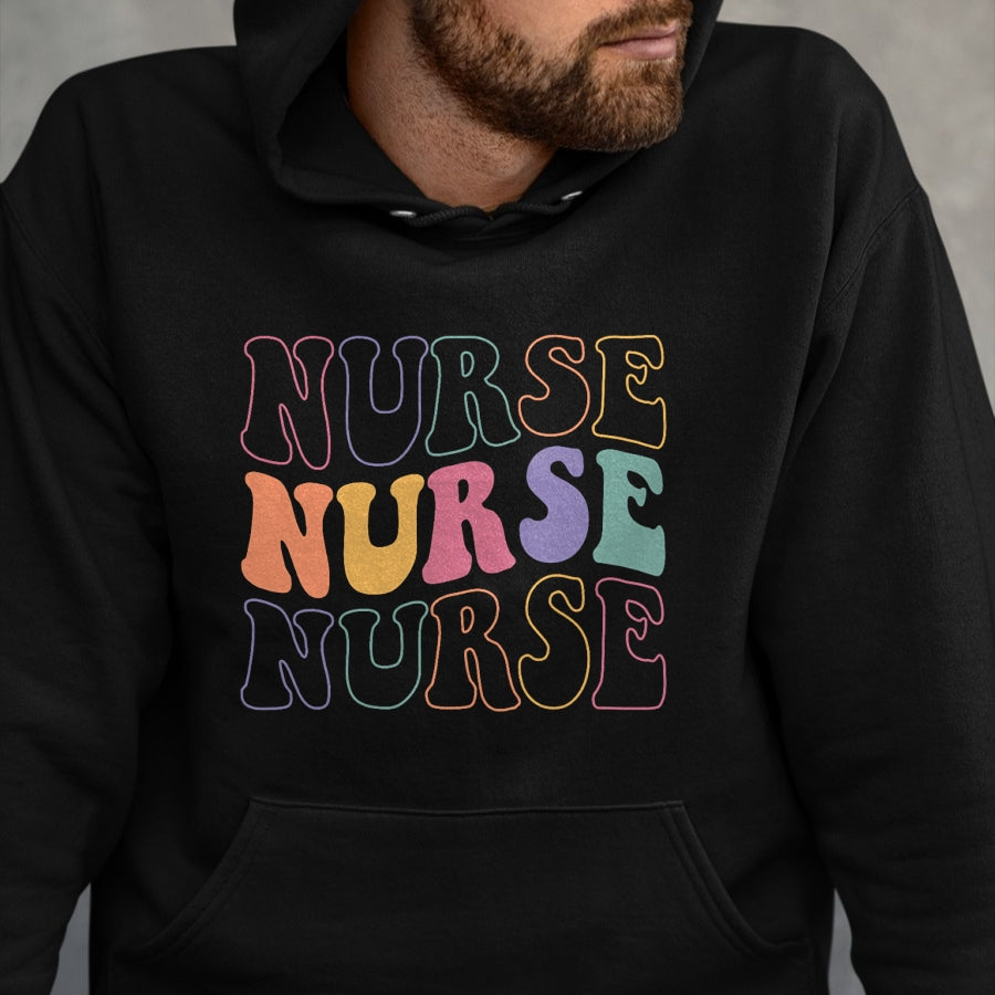 Funny Nurse Shirt, Nurse Unisex T-Shirt/Hoodie/Sweatshirt HLT00 - Groovy Nurse Women School Nurse RN ICU ER Pediatric T-Shirt