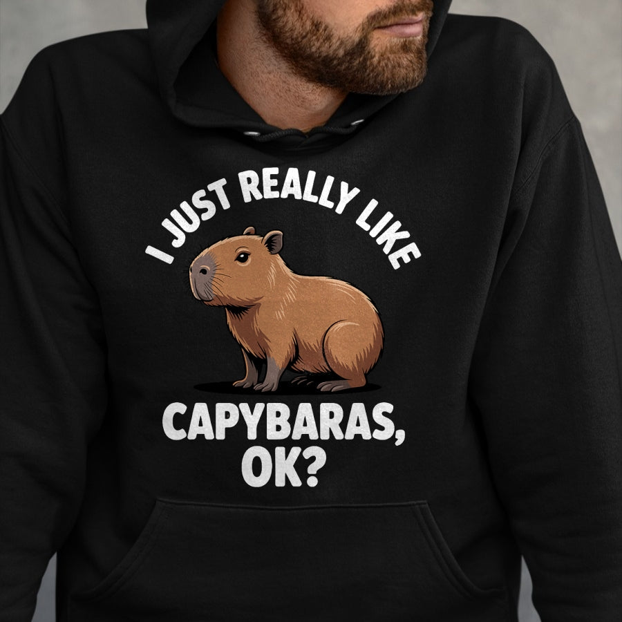 Cute Capybara Shirt, Funny Capybara Unisex T-Shirt/Hoodie/Sweatshirt HLT00 - Funny Capybara Art for Men Women Kids Capy Rodent Capybara T-Shirt