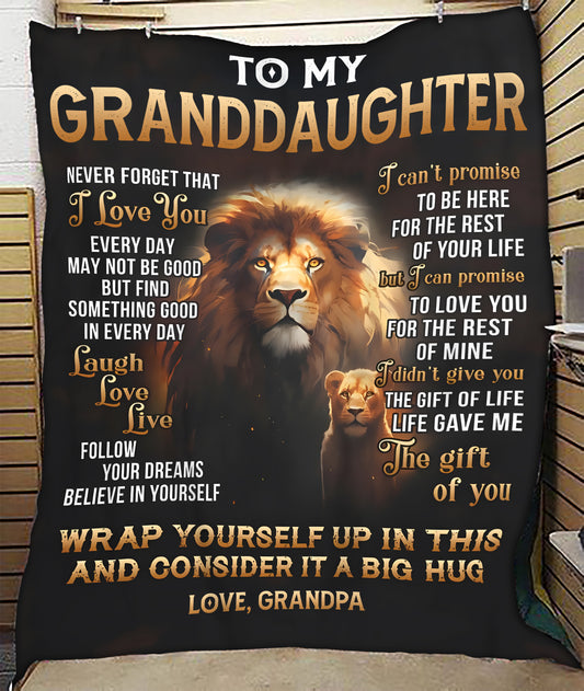 Special Gift For Your Granddaughter Blanket - From Grandpa (SKU2605-212)