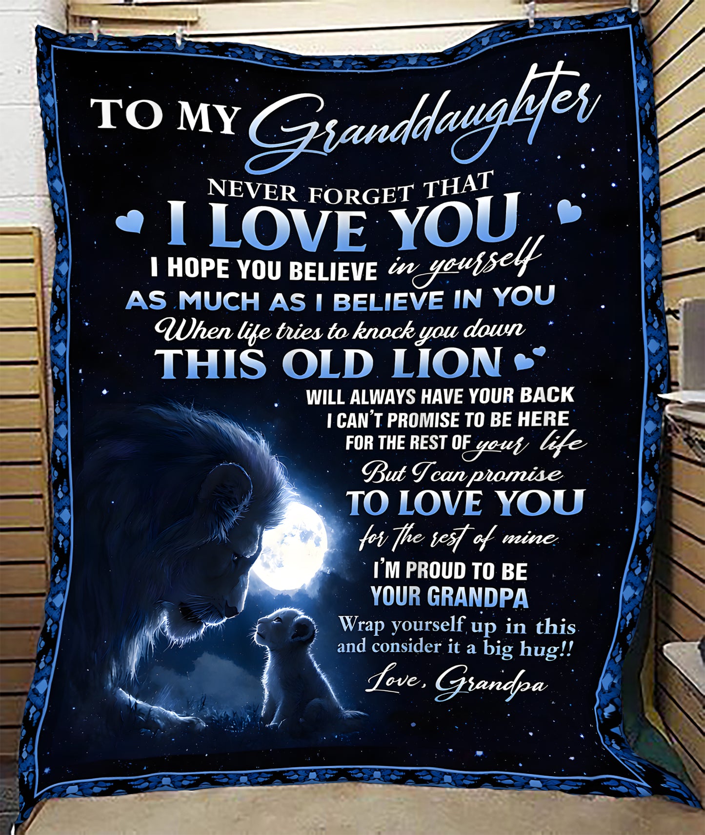 Special Gift For Your Granddaughter Blanket - From Grandpa (SKU2603-149)