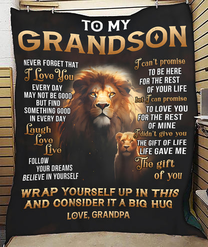 Special Gift For Your Grandson Blanket - From Grandpa (SKU2605-214)