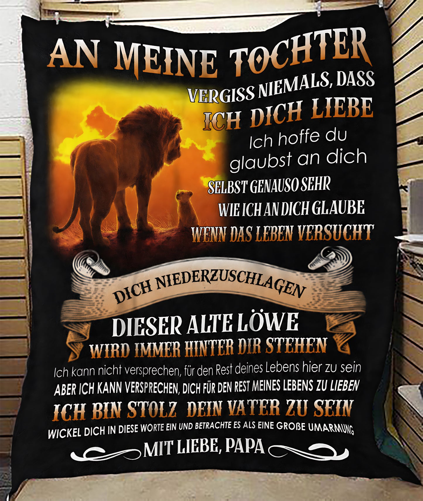 Besonderes Geschenk für deinen Tochter – Decke von Papa (SKU2605-445)