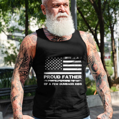 Gift for Dad Shirt, Funny Dad Unisex T-Shirt/Hoodie/Sweatshirt HLT00 – Proud Father Of A Few Dumb-ass Kids Funny Father_s Day T-Shirt