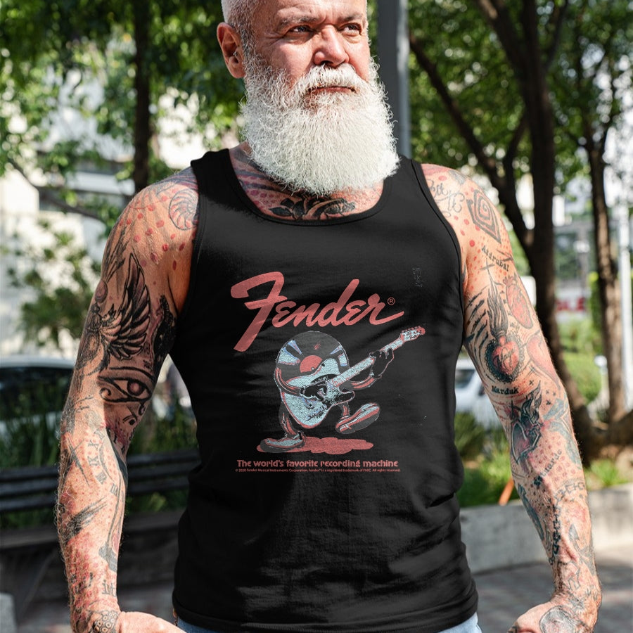 Guitar Lover Shirt, Funny Guitar UnisexT-Shirt/Hoodie/Sweatshirt HLT00 - Fender Record Playing Guitar Centered T-Shirt