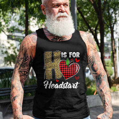 Best Teacher Shirt, Funny Teacher UnisexT-Shirt/Hoodie/Sweatshirt HLT00 - H Is For Headstart Head Start Teacher Leopard Back To School T-Shirt