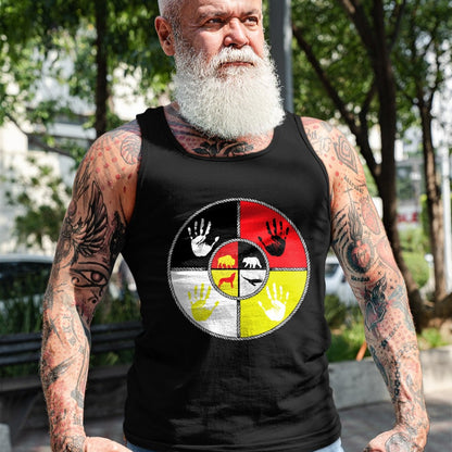 Native American T-Shirts, Vintage Native American Unisex T-Shirt/Hoodie/Sweatshirt HLT00 - Native Americans - Medicine Wheel - MMIW