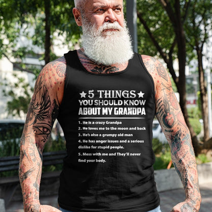 Best Grandpa Shirt, Proud Grandpa Unisex T-Shirt/Hoodie/Sweatshirt HLT00 - 5 Things You Know About My Grandpa He Is My Grandpa T-Shirt (1)