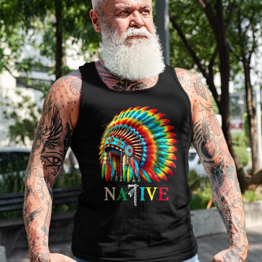 Native American T-Shirts, Vintage Native American Unisex T-Shirt/Hoodie/Sweatshirt HLT00 - Native American Indian Day Pride Indigenous Cherokee Costume