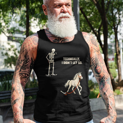 Best Horse Lover Shirt , Funny Horse UnisexT-Shirt/Hoodie/Sweatshirt HLT00 - Technically I Didn_t Let Go Skeleton Horse Riding Halloween T-Shirt