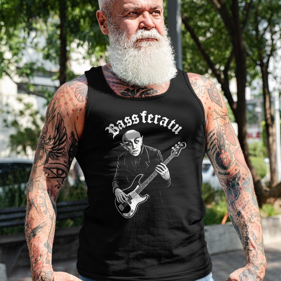 Guitar Lover Shirt, Funny Guitar UnisexT-Shirt/Hoodie/Sweatshirt HLT00 - Bassferatu Gothic Horror Bass Guitar Player Halloween Parody T-Shirt