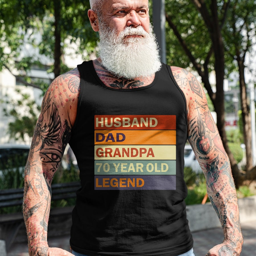 Gift for Dad Shirt, Funny Dad Unisex T-Shirt/Hoodie/Sweatshirt HLT00 – Vintage 70th Birthday Saying For 70 Year Old Dad And Grandpa T-Shirt