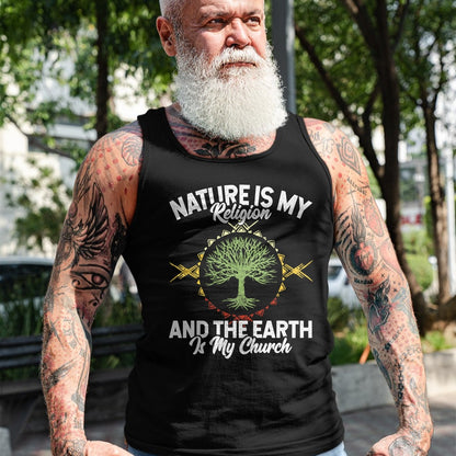 Native American T-Shirts, Vintage Native American Unisex T-Shirt/Hoodie/Sweatshirt HLT00 - Nature Is My Religion Earth Is My Church Native American Day