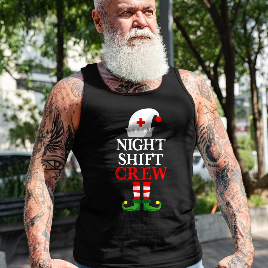Funny Nurse Shirt, Nurse Unisex T-Shirt/Hoodie/Sweatshirt HLT00 - Elf Nursing Shirt Women, Christmas Nurse Night Shift Crew T-Shirt