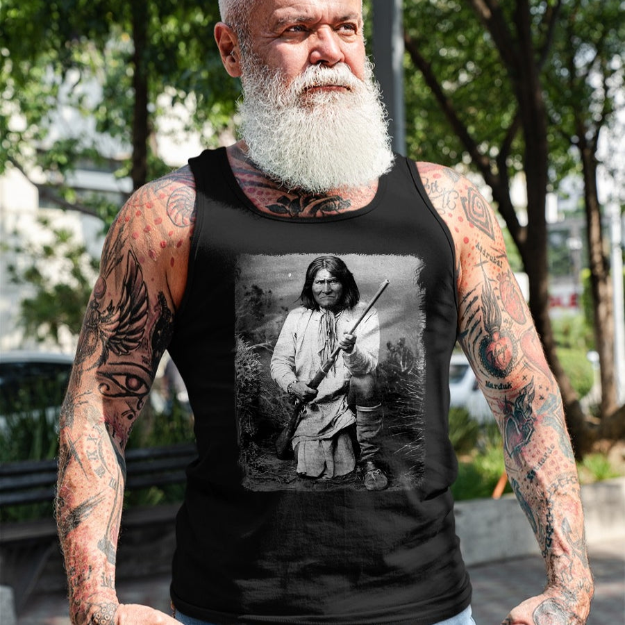 Native American T-Shirts, Vintage Native American Unisex T-Shirt/Hoodie/Sweatshirt HLT00 - Geronimo t Warrior Native American