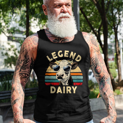 Best Farmer Life Shirt, Funny Farmer UnisexT-Shirt/Hoodie/Sweatshirt HLT00 - Legend Dairy Funny Farmer Cow Farmer Pun Graphic Cow Vintage T-Shirt