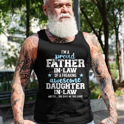 Gift for Dad Shirt, Funny Dad Unisex T-Shirt/Hoodie/Sweatshirt HLT00 – Proud father-in-law of a great daughter-in-law T-Shirt