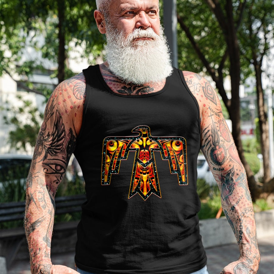 Native American T-Shirts, Vintage Native American Unisex T-Shirt/Hoodie/Sweatshirt HLT00 - Thunderbird Native American Symbol Power Eagle Falcon