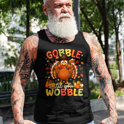 Best Thanksgiving Family Shirt , Funny Thanksgiving UnisexT-Shirt/Hoodie/Sweatshirt HLT00 - Gobble Til You Wobble Thanksgiving Turkey Men Women Kids T-Shirt