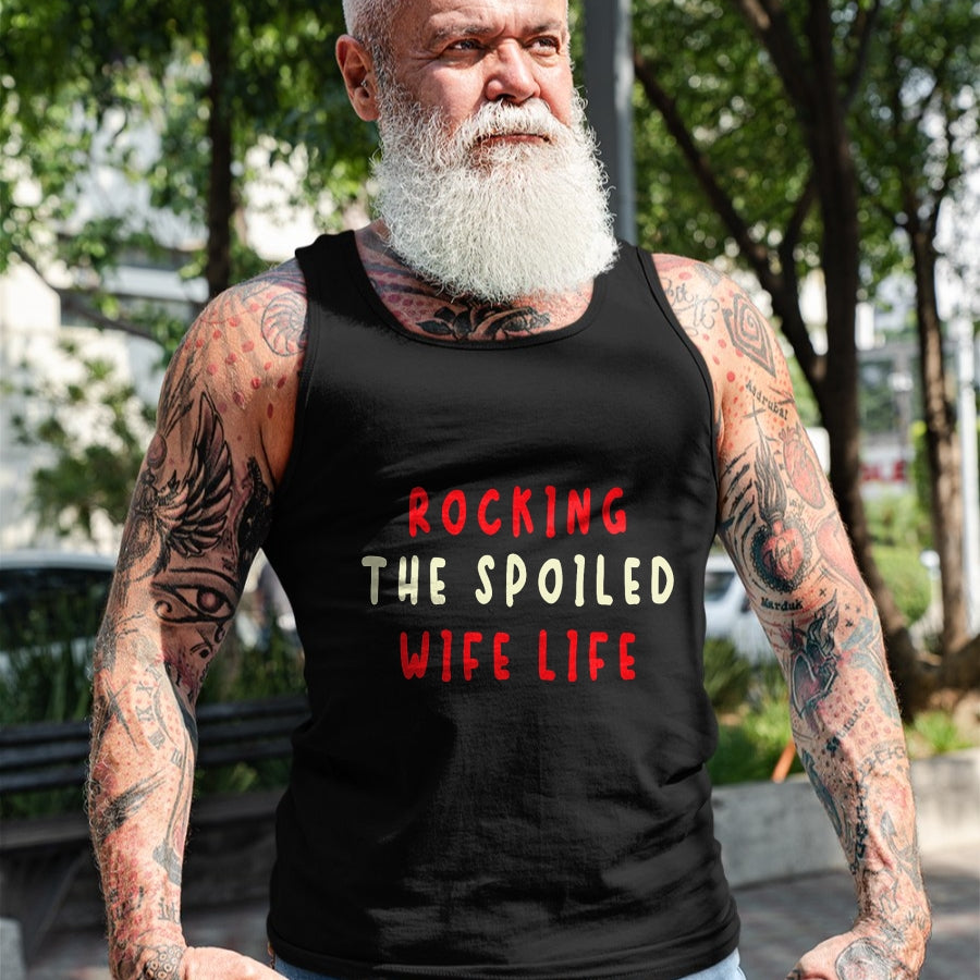 Best Wife Shirt, Wife and Husband Unisex T-Shirt/Hoodie/Sweatshirt HLT00 - Gift for wife T shirt, spoiled wife   Spoiled Wife Fiancée Rocking The Spoiled Wife Life T-Shirt