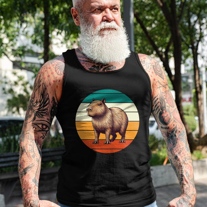 Cute Capybara Shirt, Funny Capybara Unisex T-Shirt/Hoodie/Sweatshirt HLT00 - Retro Capybara Art Long Sleeve T-Shirt