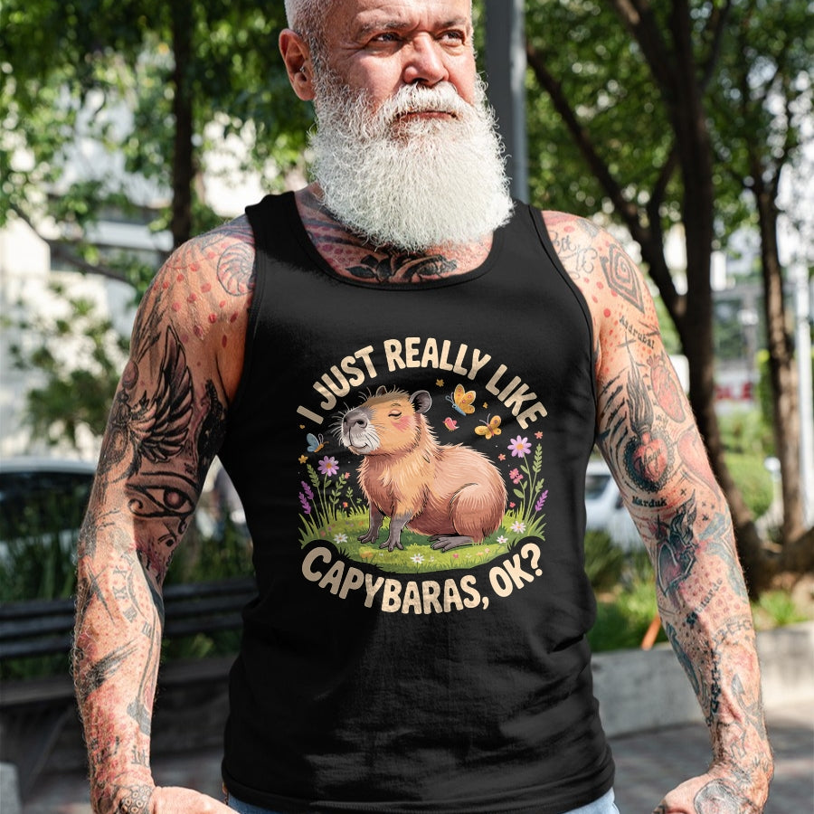 Cute Capybara Shirt, Funny Capybara Unisex T-Shirt/Hoodie/Sweatshirt HLT00 - Funny Capybara Art for Men Women Kids Capy Rodent Capybara T-Shirt (1)