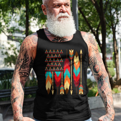 Native American T-Shirts, Vintage Native American Unisex T-Shirt/Hoodie/Sweatshirt HLT00 - Native American Flag - Pride Month Indigenous People Veteran