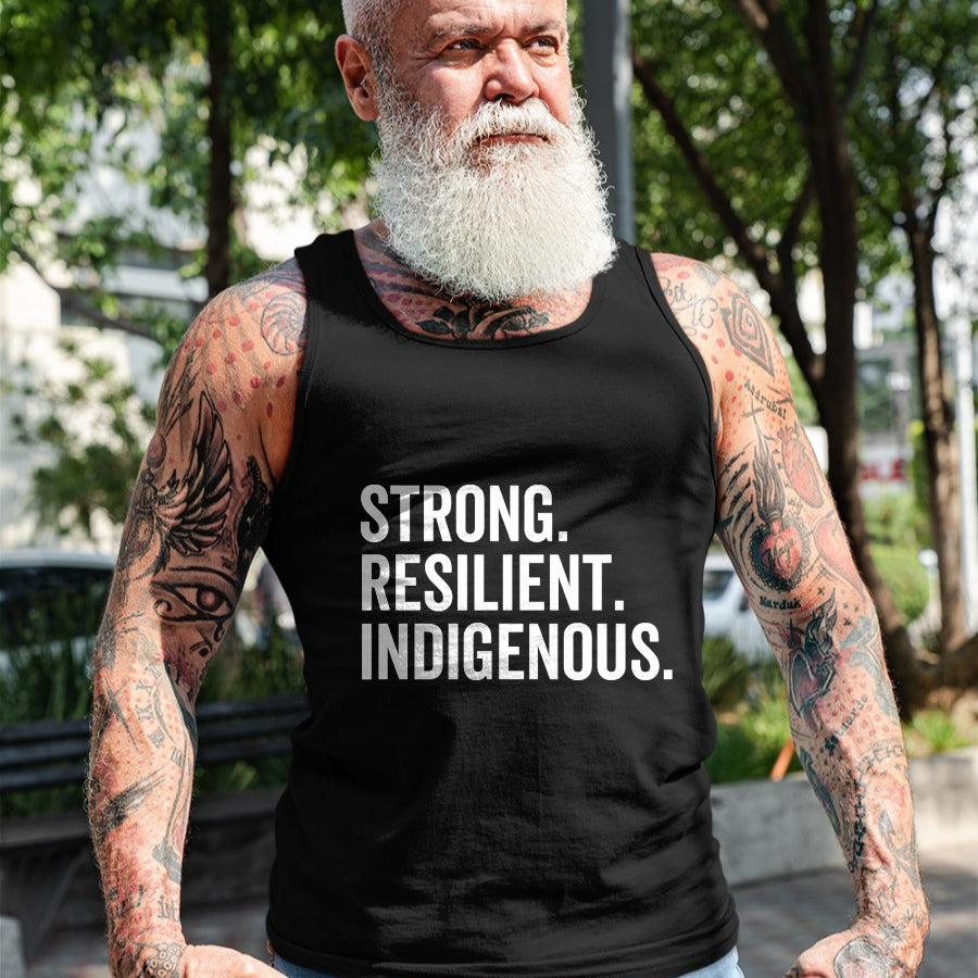 Native American T-Shirts, Vintage Native American Unisex T-Shirt/Hoodie/Sweatshirt HLT00 - Strong - Strong Resilient Indigenous Peoples_ Native Americans_ Day