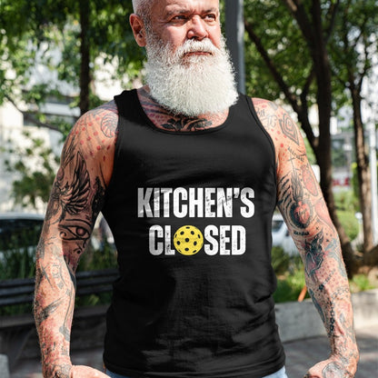 Funny Pickleball Shirt, Pickleball Lover Unisex T-Shirt/Hoodie/Sweatshirt HLT00 - Pickleball Kitchen is Closed Pickleball Net Closed T-Shirt