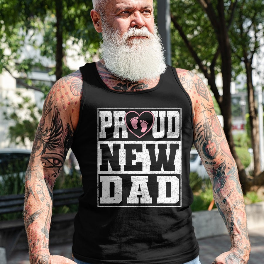 Gift for Dad Shirt, Funny Dad Unisex T-Shirt/Hoodie/Sweatshirt HLT00 – Proud New Dad Girl Baby Announcement Father_s Day T-Shirt