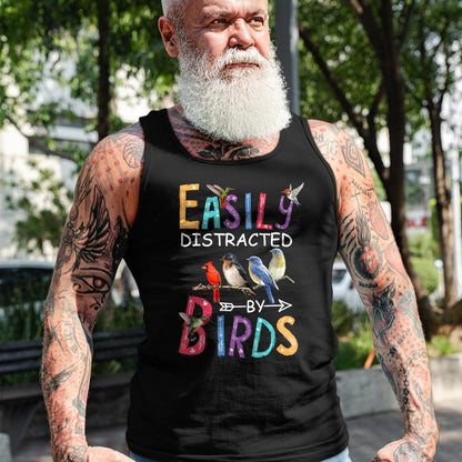 Best Thanksgiving Family Shirt , Funny Thanksgiving UnisexT-Shirt/Hoodie/Sweatshirt HLT00 - Easily Distracted by Birds Funny Bird T-Shirt Small