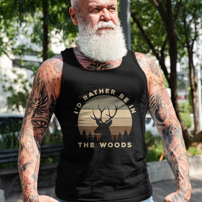 Funny Hunting Shirt, Gift For Hunting Lover Unisex T-Shirt/Hoodie/Sweatshirt HLT00 - I_d Rather Be in The Woods Deer Hunting T-Shirt