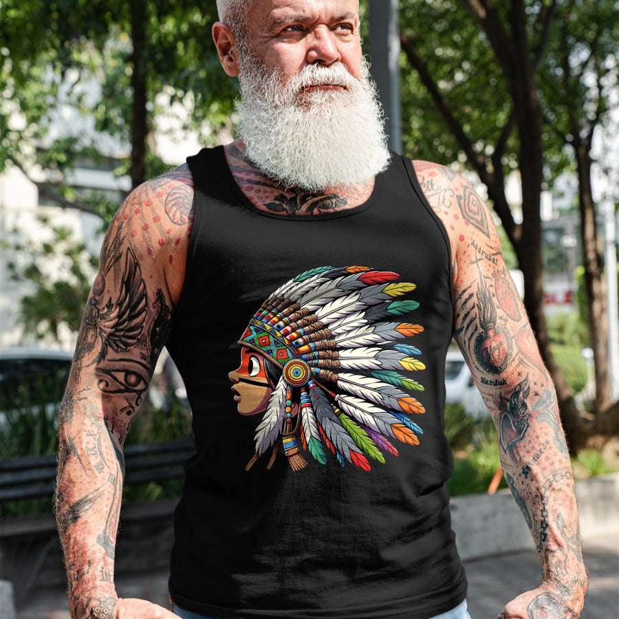 Native American T-Shirts, Vintage Native American Unisex T-Shirt/Hoodie/Sweatshirt HLT00 - Native American Indian Ancestors Headdress Chief kid toddler