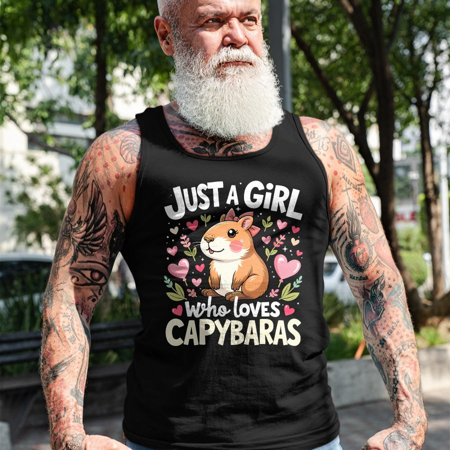 Cute Capybara Shirt, Funny Capybara Unisex T-Shirt/Hoodie/Sweatshirt HLT00 - Capybara Shirt Just A Girl Who Loves Capybara Lover Kids Boy T-Shirt