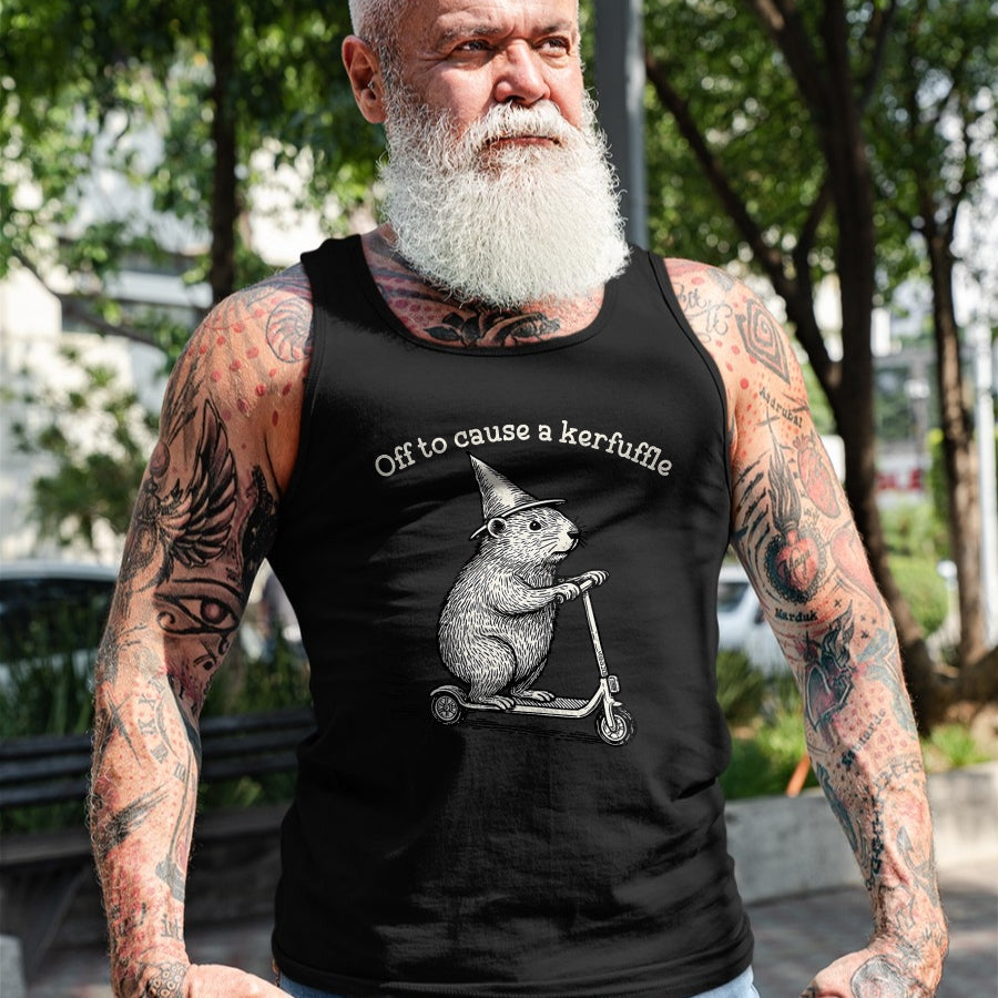 Cute Capybara Shirt, Funny Capybara Unisex T-Shirt/Hoodie/Sweatshirt HLT00 - Off to Cause A Kerfuffle Funny Capybara Meme T-Shirt