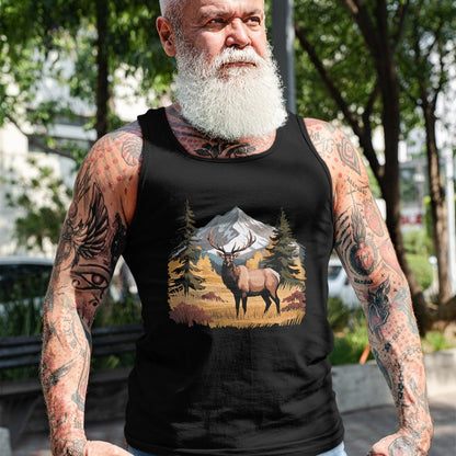 Funny Hunting Shirt, Gift For Hunting Lover Unisex T-Shirt/Hoodie/Sweatshirt HLT00 - Mountain Elk Wildlife Scene – Nature Outdoor Hunting T-Shirt