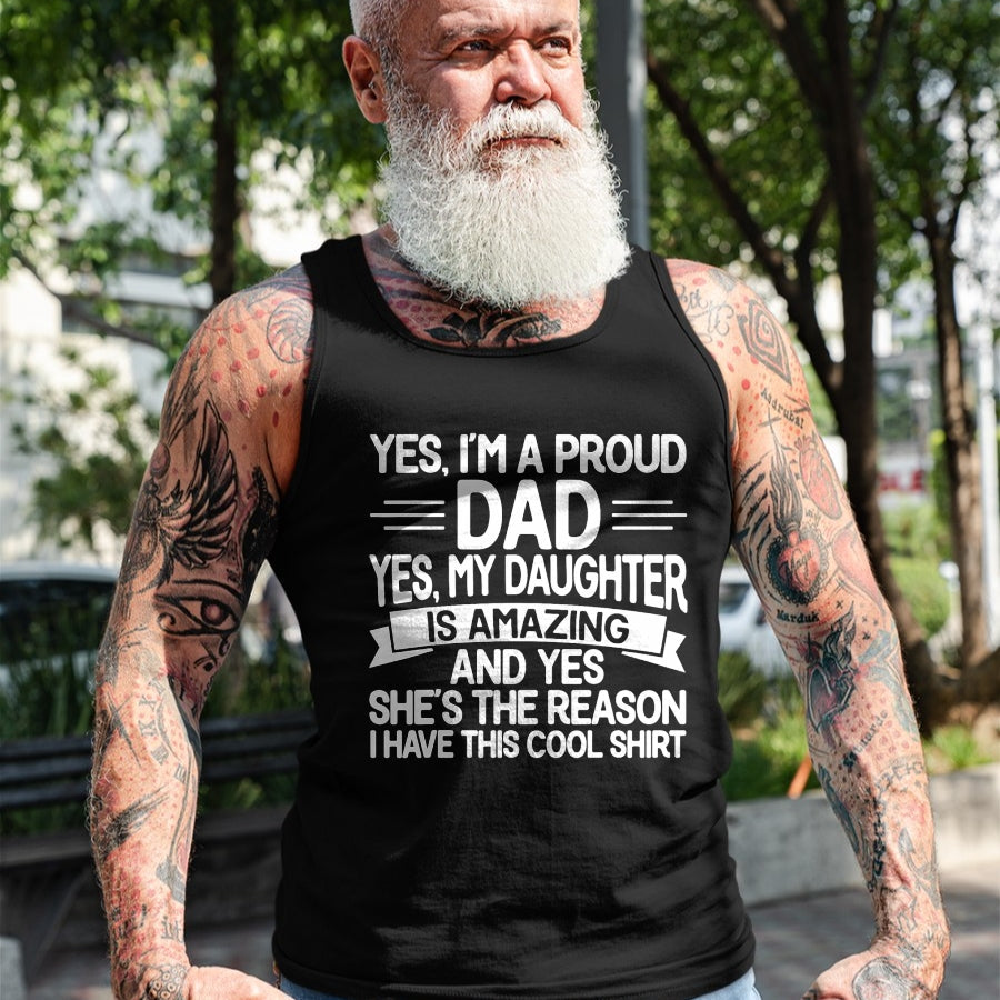 Gift for Dad Shirt, Funny Dad Unisex T-Shirt/Hoodie/Sweatshirt HLT00 – Proud Dad Funny Father_s Day From Daughter To Dad T-Shirt