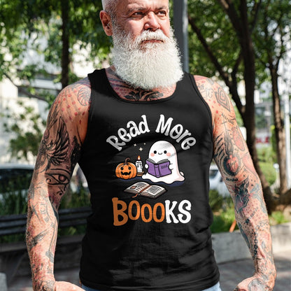 Best Teacher Shirt, Funny Teacher UnisexT-Shirt/Hoodie/Sweatshirt HLT00 - Halloween Ghost Reading Read More Books Librarian Teacher T-Shirt