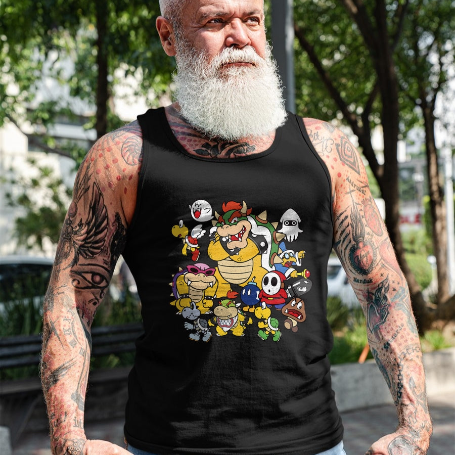 Best Wife Shirt, Wife and Husband Unisex T-Shirt/Hoodie/Sweatshirt HLT00 - Nintendo Super Mario Bowser Enemy Group Shot T-Shirt (1)