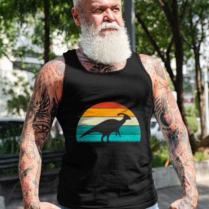 Best Dinosaur Lover Shirt, Funny Dinosaur UnisexT-Shirt/Hoodie/Sweatshirt HLT00 - Parasaurolophus - Vintage Retro Sunset Dinosaur Lovers T-Shirt