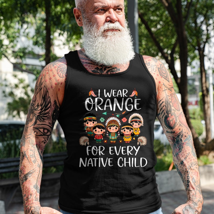 Native American T-Shirts, Vintage Native American Unisex T-Shirt/Hoodie/Sweatshirt HLT00 - Wear orange for every American native Indian children (1)