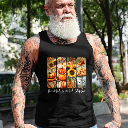 Best Thanksgiving Family Shirt , Funny Thanksgiving UnisexT-Shirt/Hoodie/Sweatshirt HLT00 - Grateful Thankful Blessed Happy Thanksgiving Pumpkin Womens T-Shirt