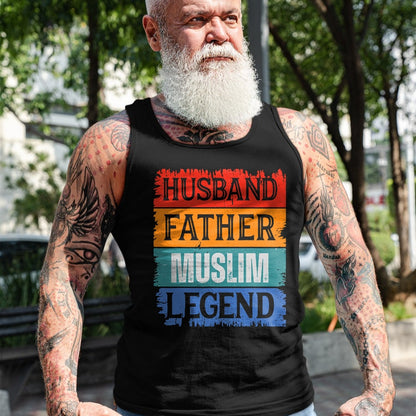 Gift for Dad Shirt, Funny Dad Unisex T-Shirt/Hoodie/Sweatshirt HLT00 – Father Husband MUSLIM Legend Proud Dad Funny Retro Papa T-Shirt