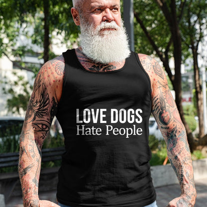 Dog Love Shirt, Dog Lover Gift T-Shirt/Hoodie/Sweatshirt HLT00 - Love Dogs - Hate People - T-Shirt
