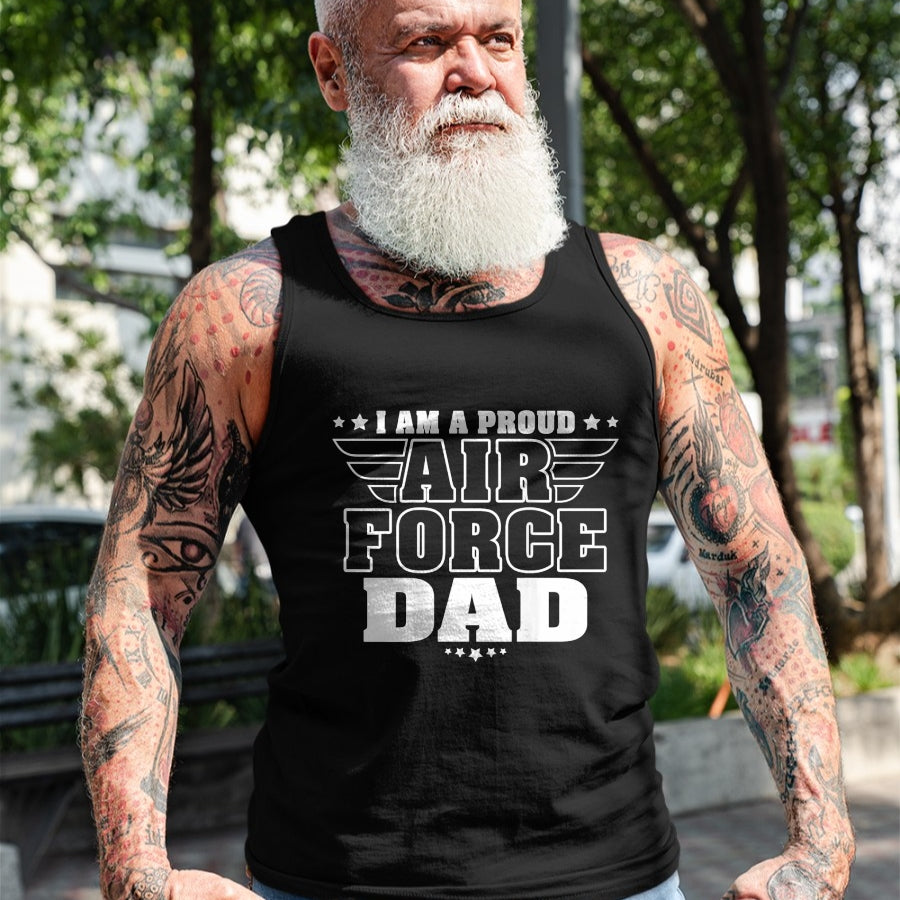 Gift for Dad Shirt, Funny Dad Unisex T-Shirt/Hoodie/Sweatshirt HLT00 – I Am A Proud Air Force Dad Patriotic Pride Military Father T-Shirt