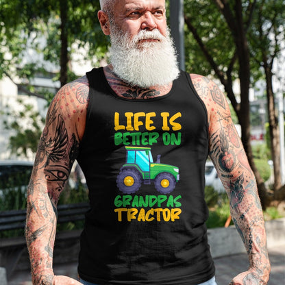 Best Farmer Life Shirt, Funny Farmer UnisexT-Shirt/Hoodie/Sweatshirt HLT00 - Young Farmer Funny Tractor Boy On Grandpas Tractor T-Shirt